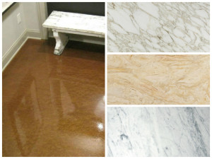 Top to Bottom: Calcutta, Travertine, Carrara