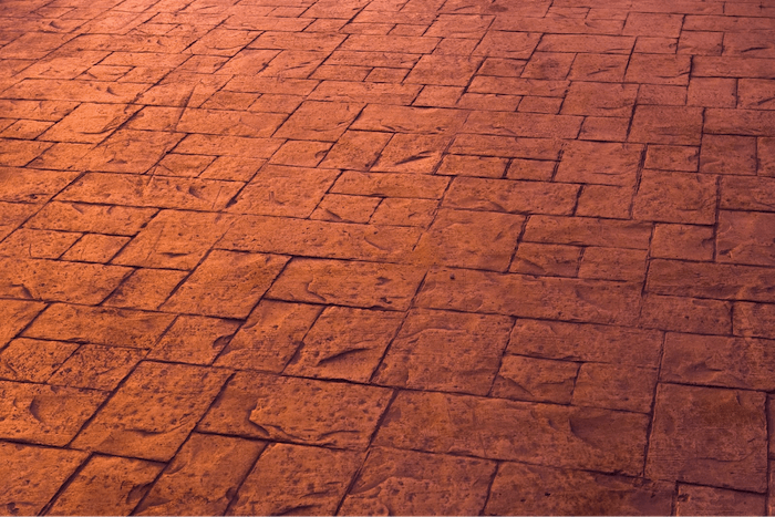 Brick concrete stamping pattern